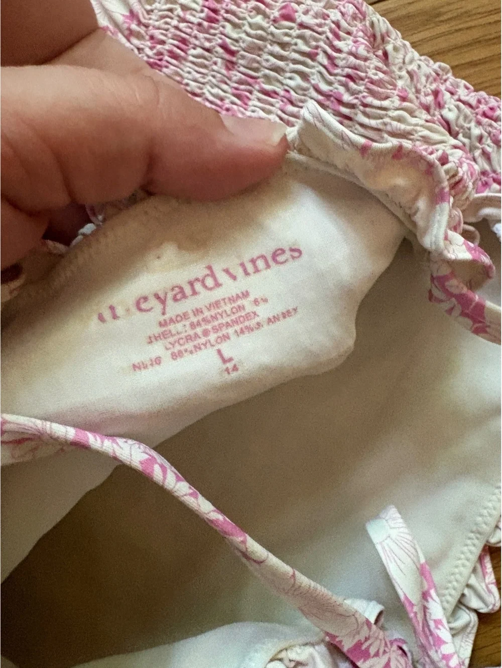 Vineyard vines girls 2 pc tankini swim L 14